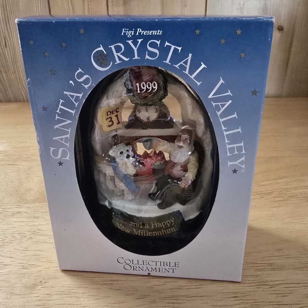 VTG 1999 Santa's Crystal Valley "Happy New‎ Millennium" Ornament NIB - Picture 7 of 8